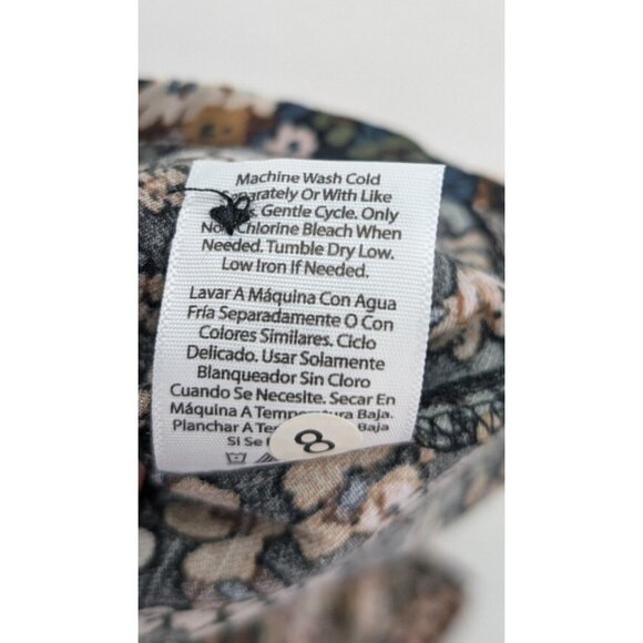 Time and Tru Women's Top Size S 4-6 Blue Floral Bohemian NEW - Picture 12 of 14